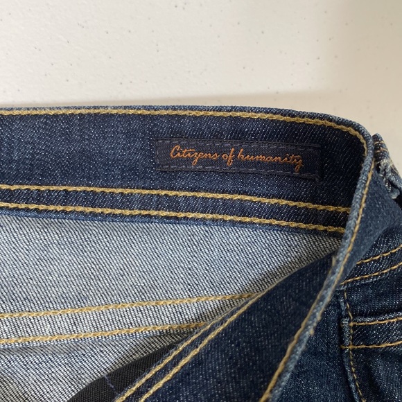 Citizens Of Humanity Women’s Dark Wash Low Waist Straight Leg Jeans Size 28 - Picture 11 of 17